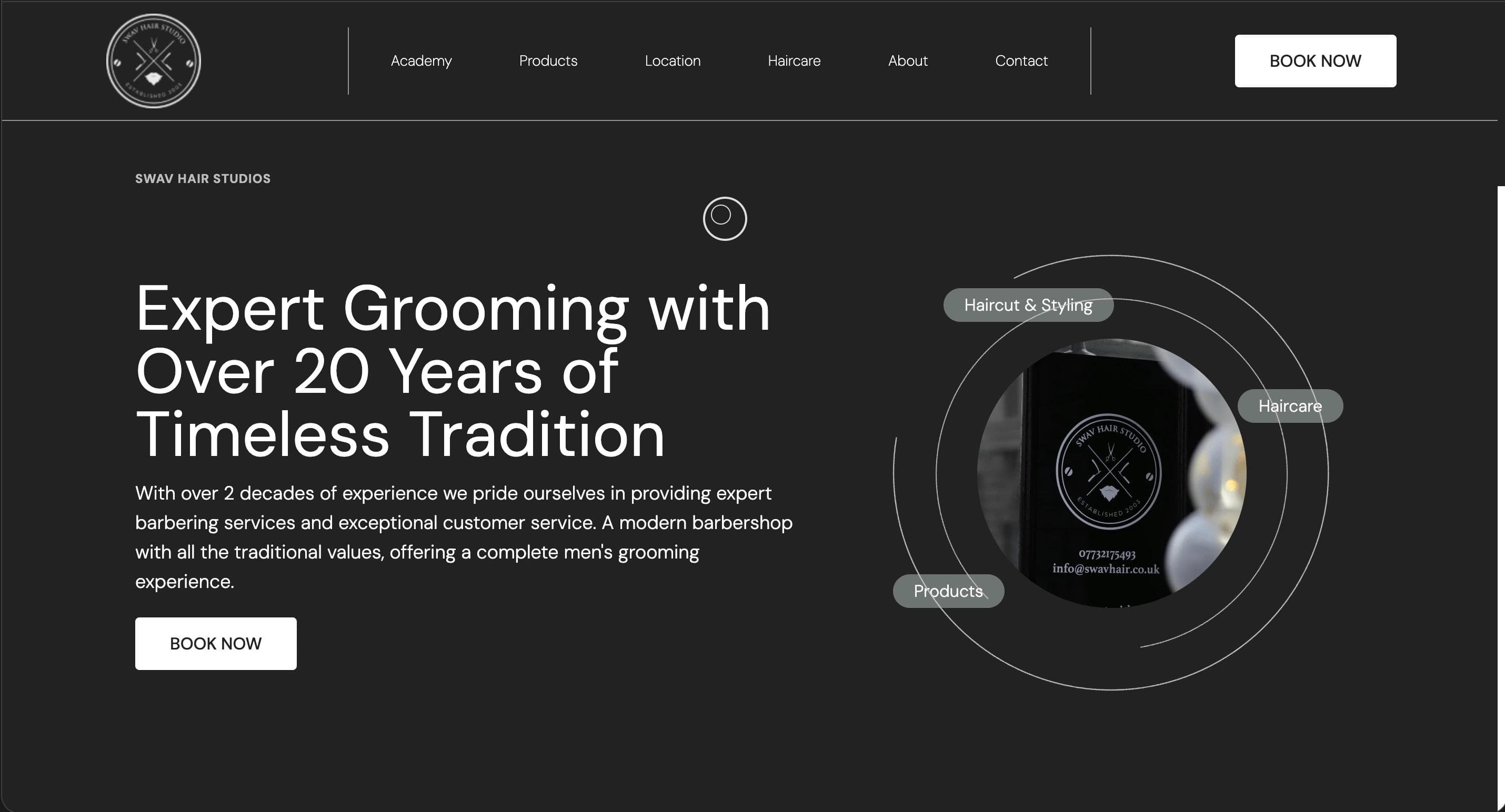 Swab Hair Studio Website Design by Wale-Durojaye Ayotomiwa